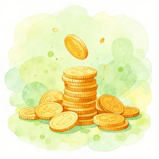 Una sola moneda convirtiéndose en muchas monedas.