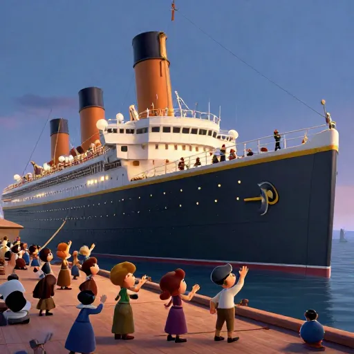 The RMS Titanic Sets Sail on Its Voyage