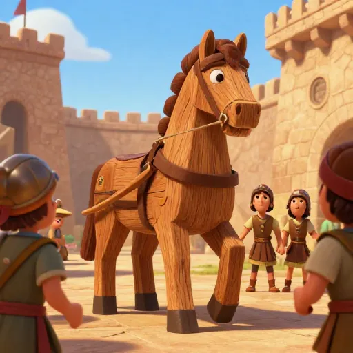 The Legendary Trojan Horse Enters Troy