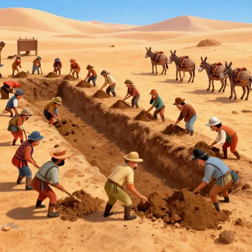 Digging Begins on the Suez Canal