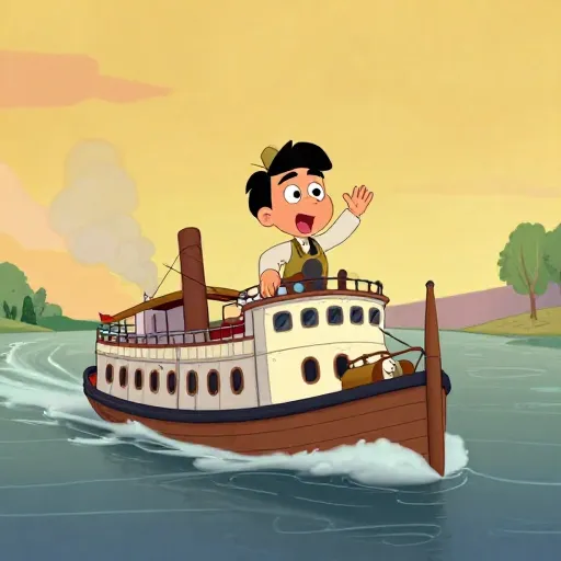 First Commercial Steamboat Chugs Upriver