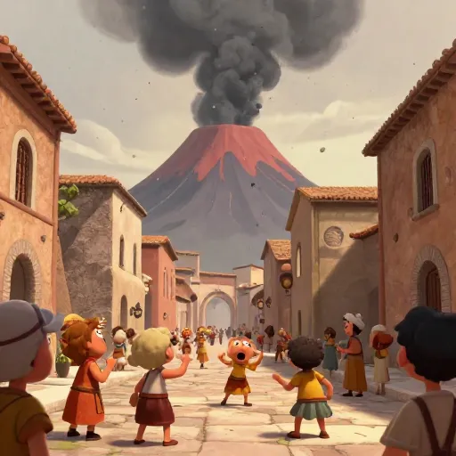 Mount Vesuvius Buries Pompeii in Ash