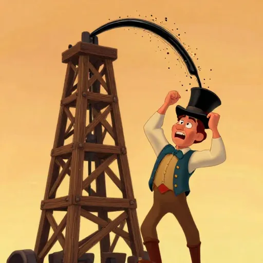 The First Oil Well Gushes in America!