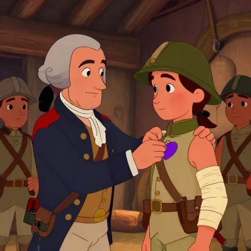 George Washington Creates the Purple Heart!