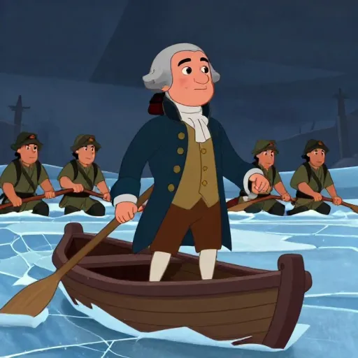 Washington Crosses the Freezing Delaware River
