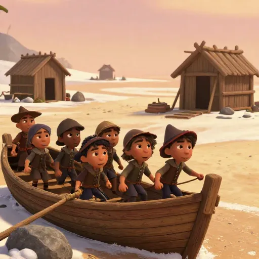 Pilgrims Land at New Plymouth Colony