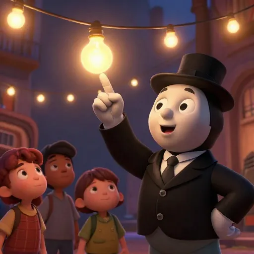 Edison's Light Bulb Dazzles the Public