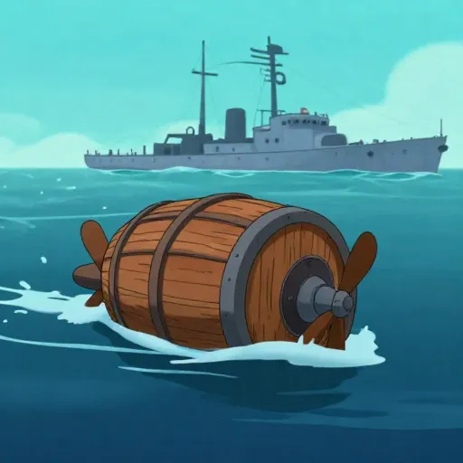 Secret Weapon! Submarine Sinks Ship