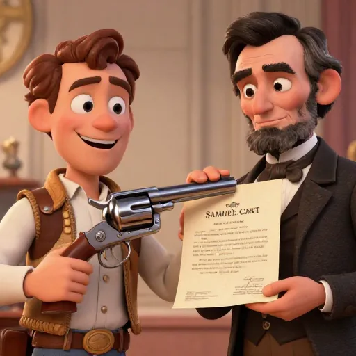 Samuel Colt Patents the Amazing Revolver Pistol