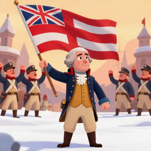 George Washington Unveils a Brand New Flag