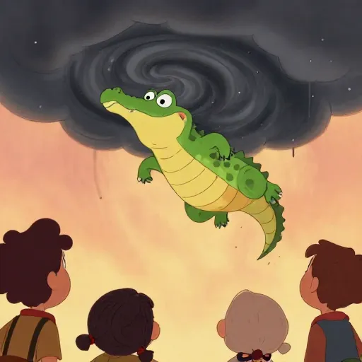 Alligator Falls Out of the Sky?