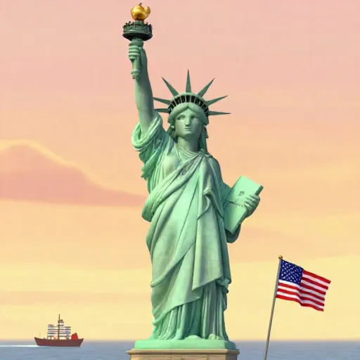 A Giant Gift From France Arrives