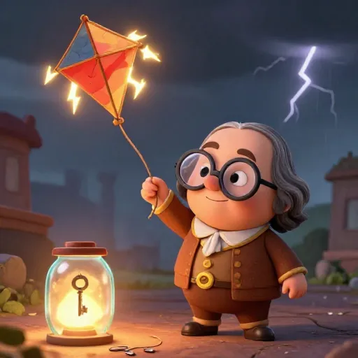 Ben Franklin Zaps Lightning into a Jar