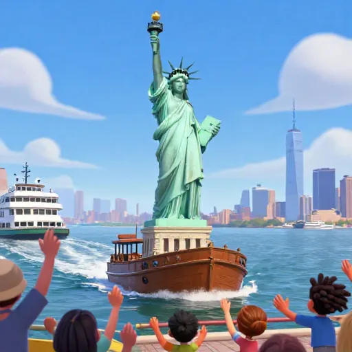 Lady Liberty Sails into New York Harbor