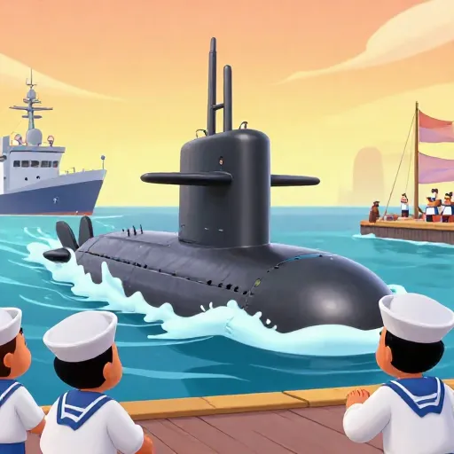 The Launch of the First Missile-Carrying Submarine