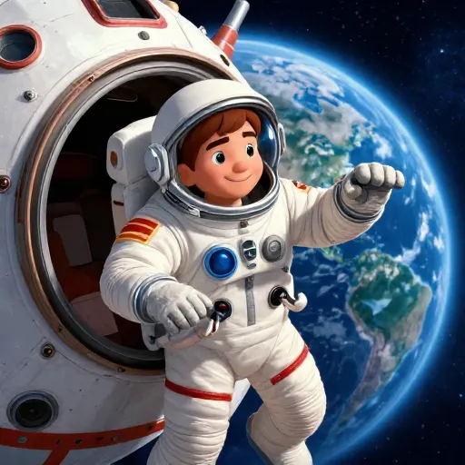 First Human Steps Out Into Space!