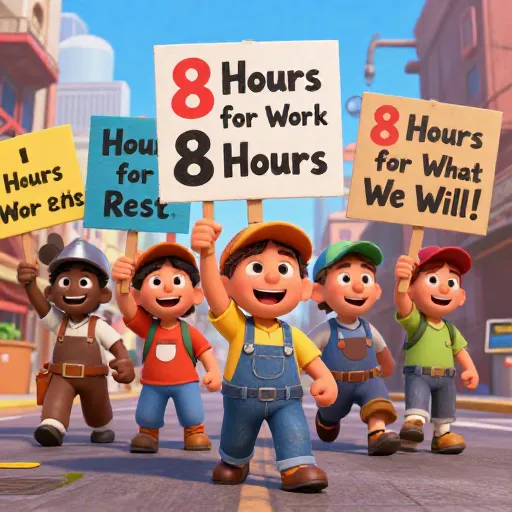 Workers Rally for Shorter Hours