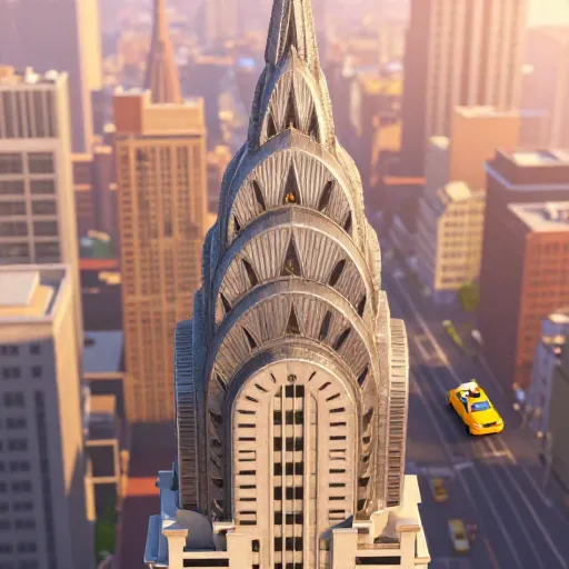 Chrysler Building Reaches for the Clouds