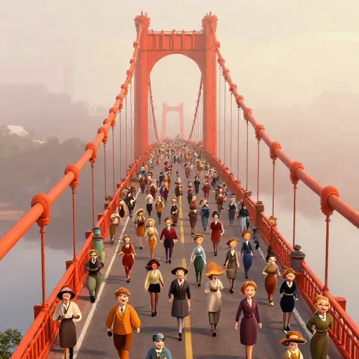 Golden Gate Bridge Opens to Walkers