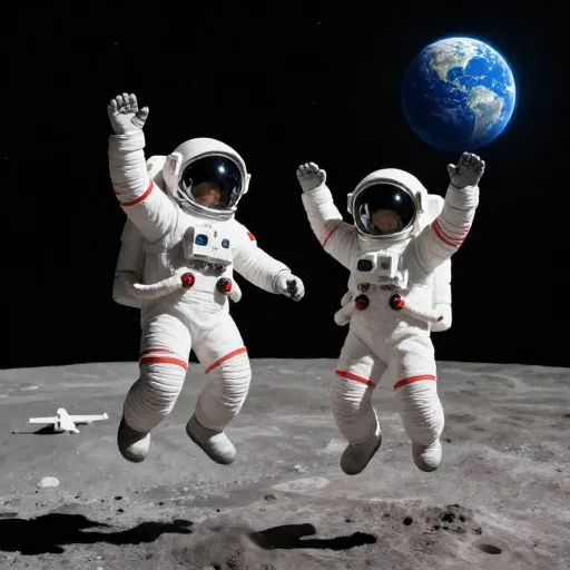 Apollo 12 Astronauts Walk on the Moon