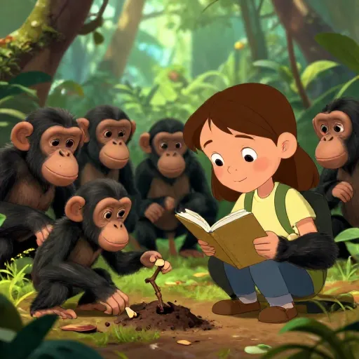 Jane Goodall Watches a Chimp Use a Tool