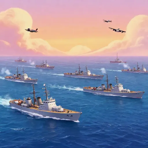 World's Largest Naval Battle Begins