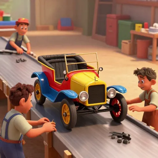 Ford's Moving Assembly Line Speeds Up Cars