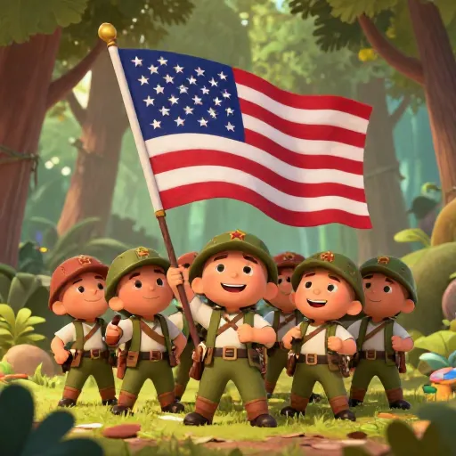 The US Flag Flies in Battle for the First Time