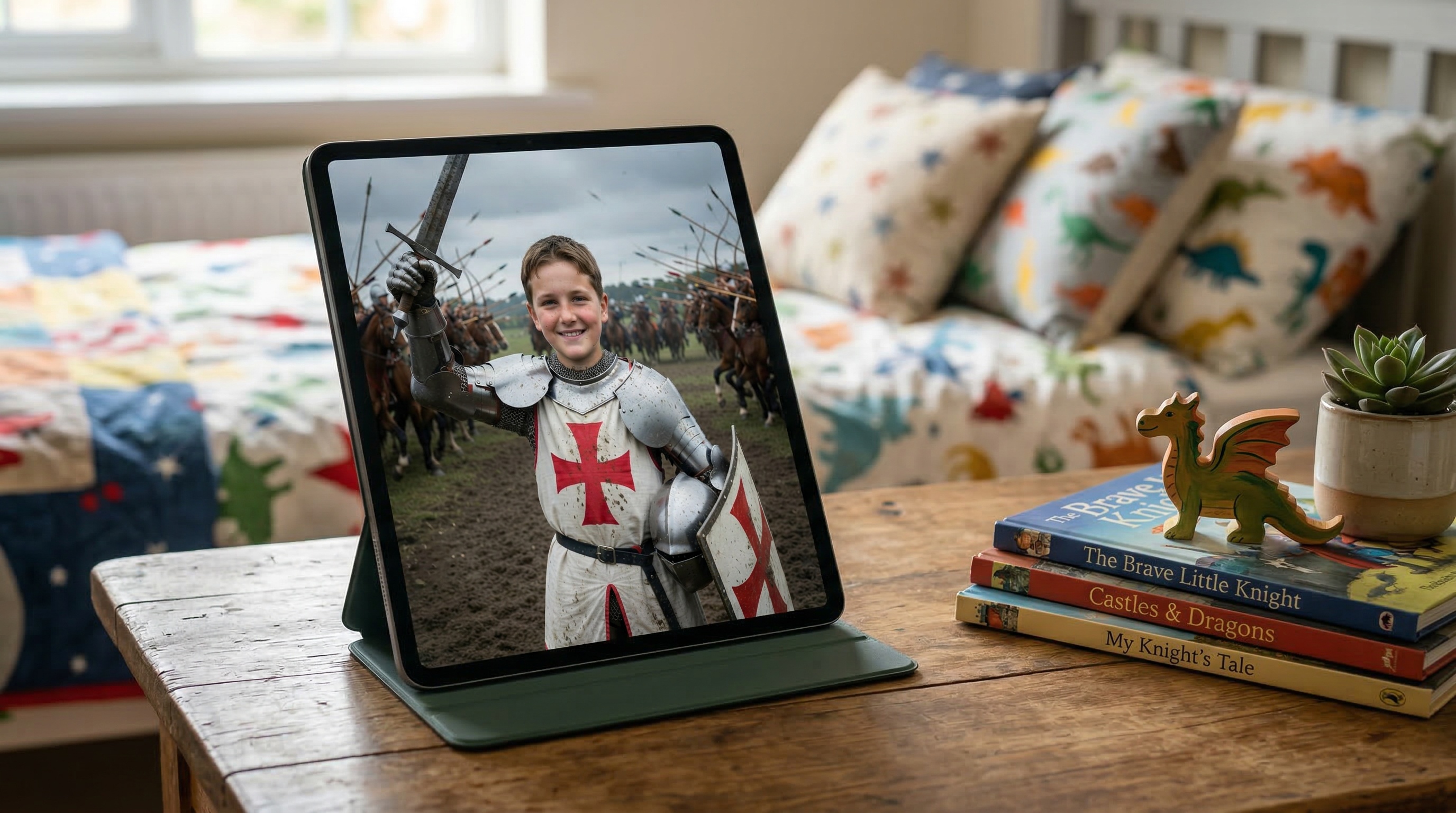 Digital Portrait displayed in a child's bedroom