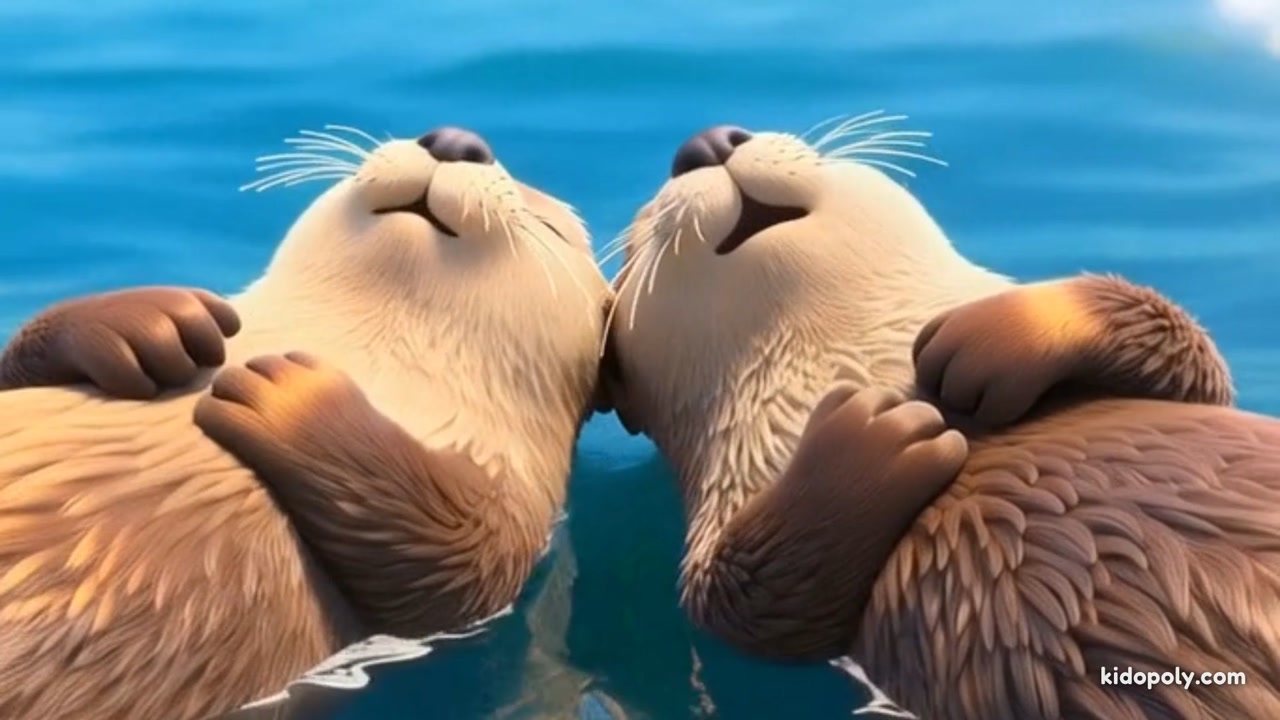 Las Nutrias Se Toman de las Patas